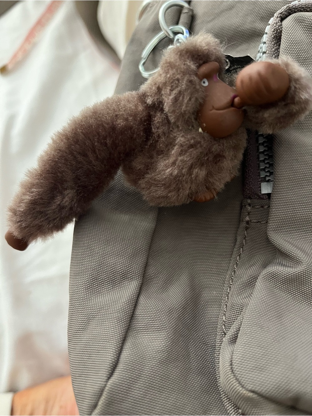 Kipling Cyrene Nylon Taupe Crossbody Satchel - Picture 12 of 12